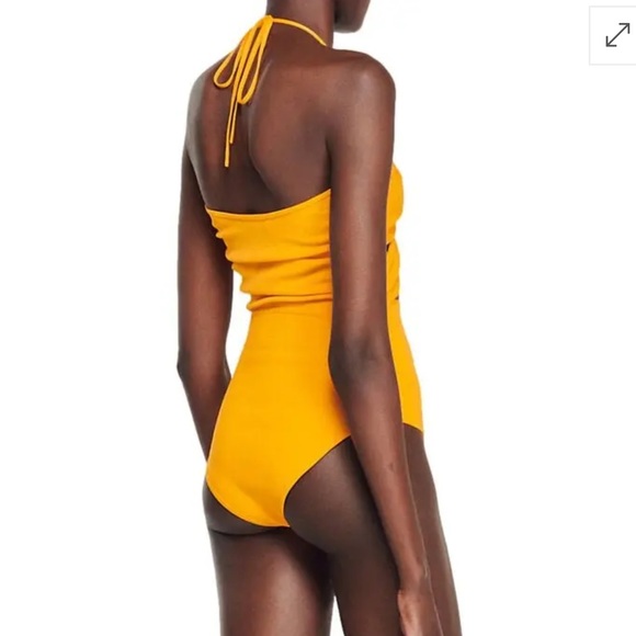 New Sandro Knit Bodysuit With Ring Details in Orange - Picture 2 of 10